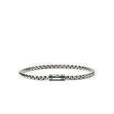 Chains Box Silver 3.7mm Box Chain Bracelet with Pusher Clasp, Size UL