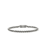 Chains Box Silver 3.7mm Box Chain Bracelet with Pusher Clasp, Size UL