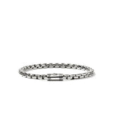 Chains Box Silver 4.8mm Box Chain Bracelet with Pusher Clasp, Size UL