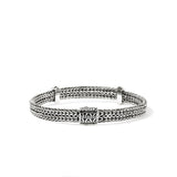 Icon Link Silver 6mm Flat Chain Bracelet with Pusher Clasp, Size UM