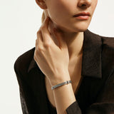 Icon Link Silver 6mm Flat Chain Bracelet with Pusher Clasp, Size UM