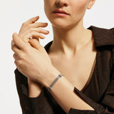 Icon Link Silver 6mm Flat Chain Bracelet with Pusher Clasp, Size UM