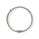 Icon Link Silver 6mm Flat Chain Bracelet with Pusher Clasp, Size UM