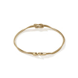 Love Knot 14K Gold 3.6mm Chain Double Row Bracelet with Lobster Clasp, Size UM