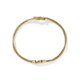 Love Knot 14K Gold 3.6mm Chain Double Row Bracelet with Lobster Clasp, Size UM