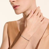 JH Essentials Silver Diamond Pave (0.68ct) 2.5mm Bracelet with Lobster Clasp, Size UM