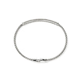 JH Essentials Silver Diamond Pave (0.68ct) 2.5mm Bracelet with Lobster Clasp, Size UM