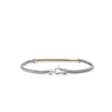 JH Essentials 14K Gold & Silver 2.5mm Bracelet with Lobster Clasp, Size UM