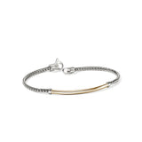 JH Essentials 14K Gold & Silver 2.5mm Bracelet with Lobster Clasp, Size UM