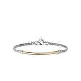 JH Essentials 14K Gold & Silver 2.5mm Bracelet with Lobster Clasp, Size UM