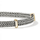 Icon Link 14K Gold & Silver 6mm Flat Chain Bracelet with Pusher Clasp, Size UM