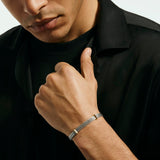 Icon Link 14K Gold & Silver 6mm Flat Chain Bracelet with Pusher Clasp, Size UM