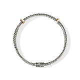 Icon Link 14K Gold & Silver 6mm Flat Chain Bracelet with Pusher Clasp, Size UM