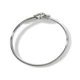 Naga Silver Slim Cuff with Blue Sapphire Eyes, Size M