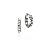 Dot Silver Hoop Earrings (15mm)