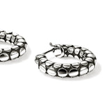 Dot Silver Hoop Earrings (15mm)