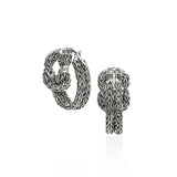 Love Knot Silver Hoop Earrings (20mm)