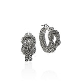 Love Knot Silver Hoop Earrings (20mm)