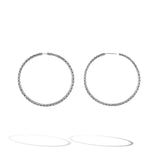 Essentials Silver Hoop Earrings with Full Closure (50mm)