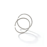 Essentials Silver Hoop Earrings with Full Closure (50mm)