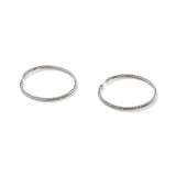 Essentials Silver Hoop Earrings with Full Closure (50mm)