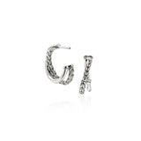 JH Essentials Silver Crossover Earrings (Length 20.5mm)