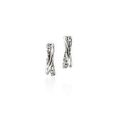 JH Essentials Silver Crossover Earrings (Length 20.5mm)