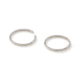 Essentials Silver Hoop Earrings with Full Closure (37mm)
