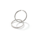 Essentials Silver Hoop Earrings with Full Closure (37mm)
