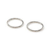 Essentials Silver Hoop Earrings with Full Closure (37mm)