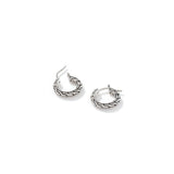 Essentials Silver Hoop Earrings with Full Closure (16mm)