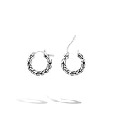 Essentials Silver Hoop Earrings with Full Closure (16mm)