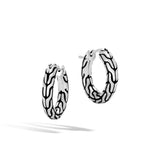 Essentials Silver Hoop Earrings with Full Closure (16mm)