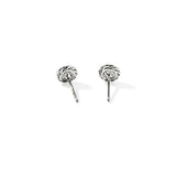 JH Essentials Silver 7mm Stud Earrings with Blue Sapphire
