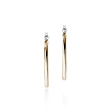 JH Essentials 14K Gold & Silver Hoop Earrings (34.5mm)