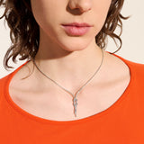 Love Knot Silver 1.8mm Chain Necklace, Size 16-18 Adjustable