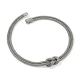 Love Knot Silver 10mm Extra Small Double Chain Necklace, Size 18