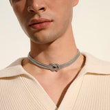 Love Knot Silver 10mm Extra Small Double Chain Necklace, Size 18
