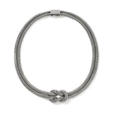 Love Knot Silver 10mm Extra Small Double Chain Necklace, Size 18