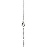 JH Essentials Spiritual Silver Cross Pendant on 1.5mm Rolo Chain Necklace, Size 16-18 Adjustable