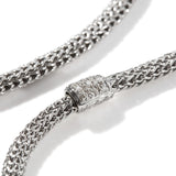 Icon Silver Diamond Pave Extra-Small Necklace (0.18ct), Size 20