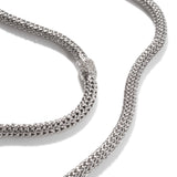 Icon Silver Diamond Pave Extra-Small Necklace (0.18ct), Size 20