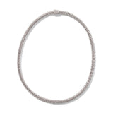 Icon Silver Diamond Pave Extra-Small Necklace (0.18ct), Size 20