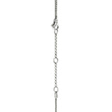 JH Essentials Silver 2.5mm Mini Chain Necklace with Blue Sapphire, Size 16-18 Adjustable