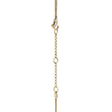 JH Essentials 14K Gold Diamond Pave (0.24ct) 1.8mm  Chain Necklace, Size 16-18 Adjustable