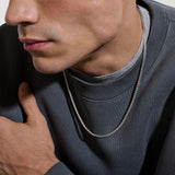 Chains Icon Silver Slim Necklace 3.5mm, Size 18