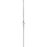 ID Silver Tag Pendant on 1.7mm Surf Chain Necklace with Treated Black Sapphire, Size 24