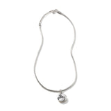 Essentials Dot Hammered 18K Gold & Silver Round Pendant- on Chain Necklace (Dia 16.5mm), Size 16-18 Adjustable BG