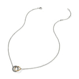 JH Essentials 14K Gold & Silver 2mm Mini Rolo Chain Interlinking Necklace, Size 16-18 Adjustable