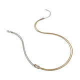 Love Knot 14K Gold & Silver 3.6mm Chain Necklace, Size 16-18 Adjustable